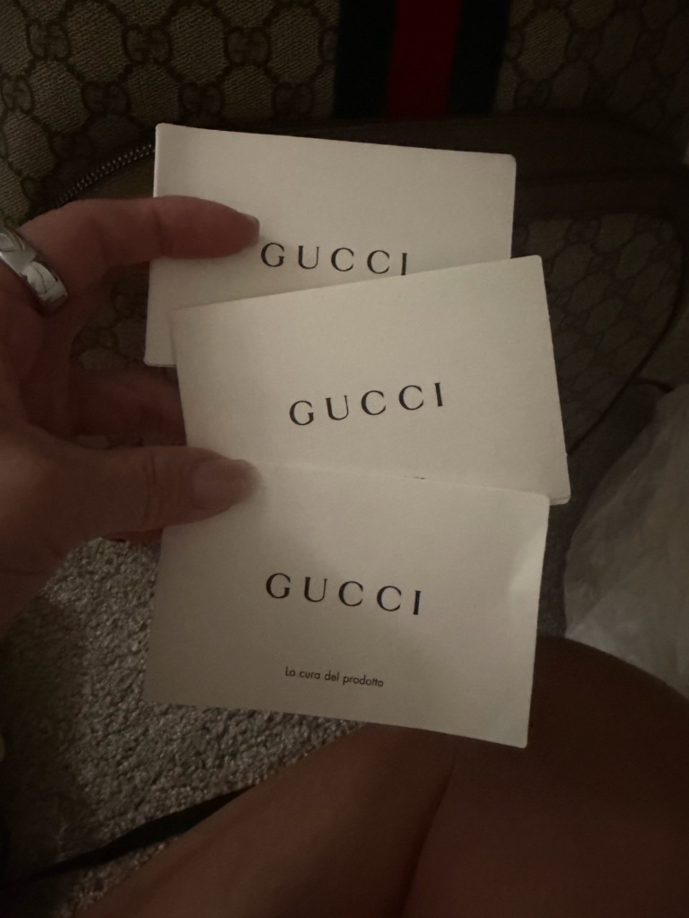 Gucci Beige GG Supreme Canvas Backpack with Red & Green Web and Brown Trim - Picture 11 of 11